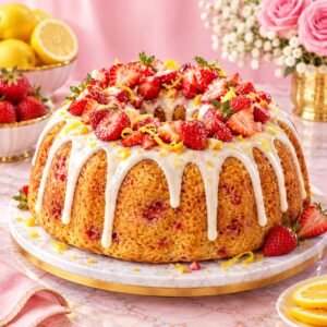 Strawberry Lemon Bundt Cake