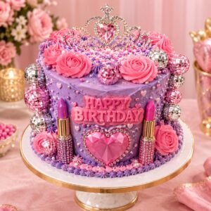 Double Stacked Heart Shaped Cake