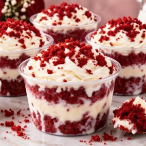 Tres Leches Red Velvet Cups