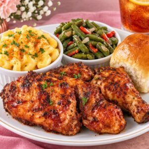 Grilled Chicken Dinner Plate (1 meat + 2 sides + bread)