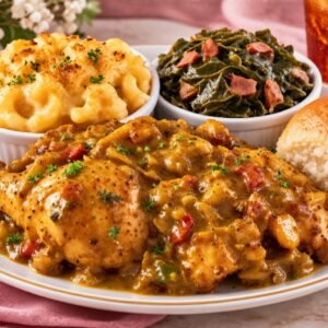 Curry Chicken Dinner Plate (1 meat + 2 sides + bread)