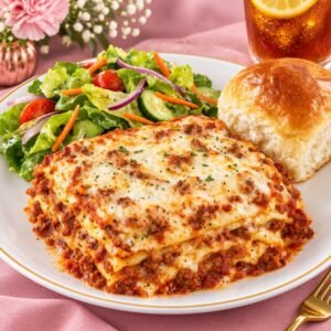 Lasagna Dinner Plate (Salad + bread)
